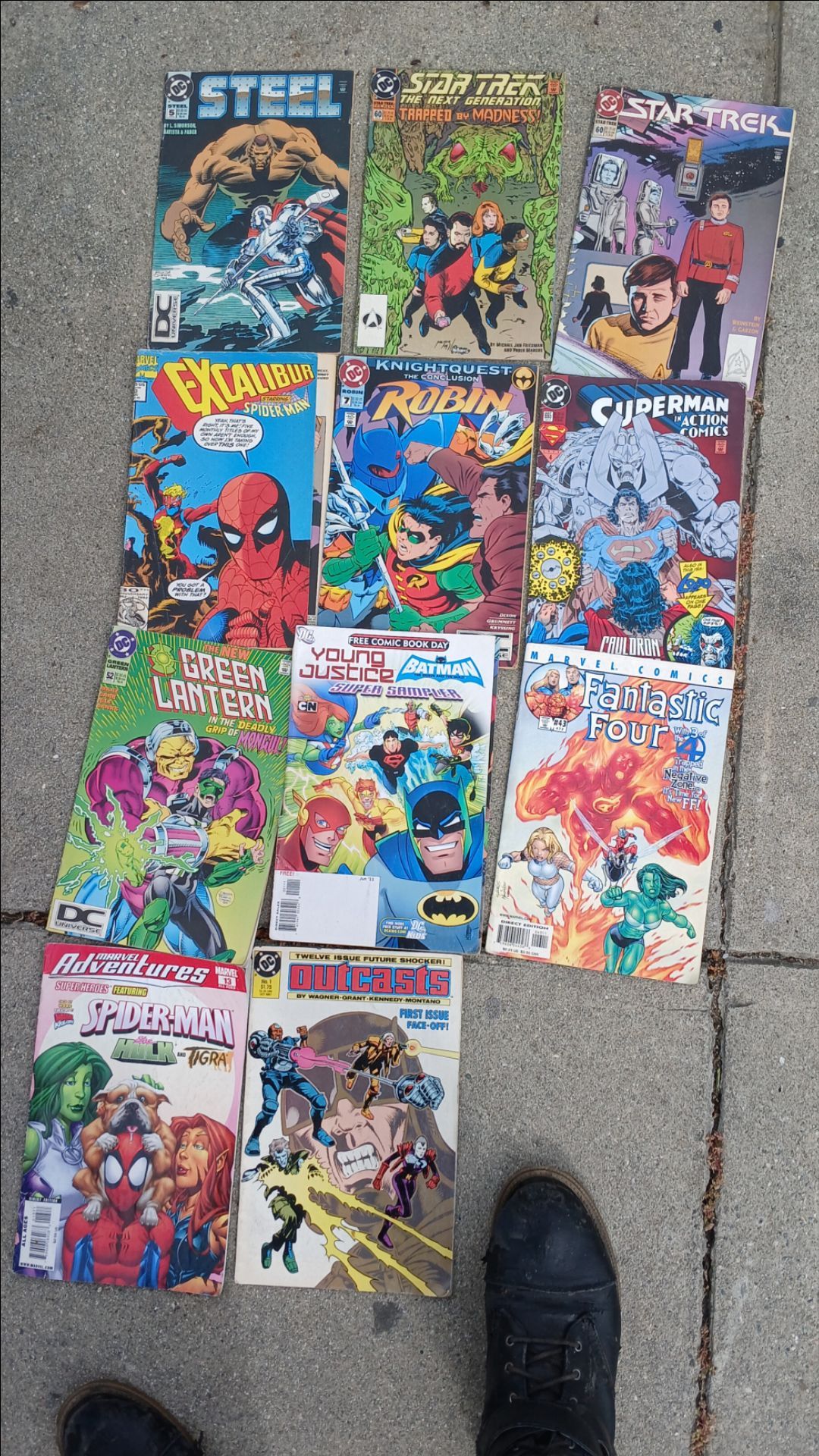 comic books and some of those papers Rip it
