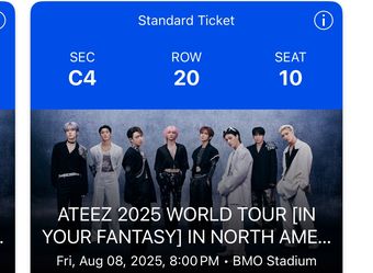 ATEEZ 2025 World Tour (2 Tickets)