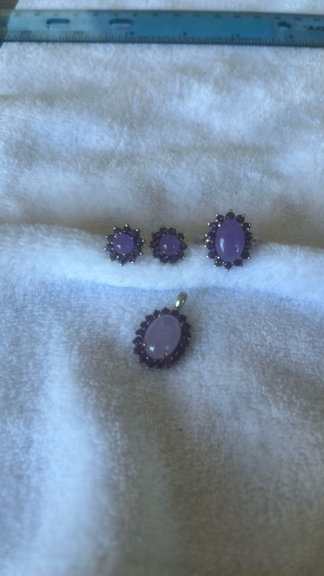 Lavender Jade & Amethyst Set