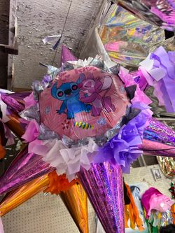 Stitch and angel bola star pinata