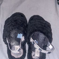 black ugg slides