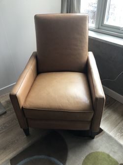 West elm leather hotsell chair recliner