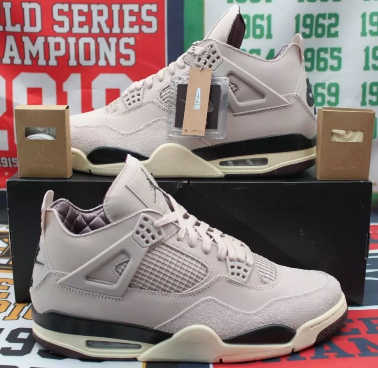 Size 12 - 2024 Men's Jordan 4 A Ma Maniére x Fossil Stone FZ4810-200