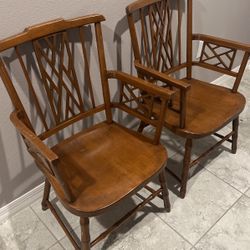 FREE VINTAGE MIDCENTURY WOODEN CHAIRS SET OF 2