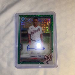 Armando Cruz Bowman Chrome Auto /99