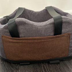 NEW Dog Car Seat for Small Dogs, Memory Foam Dog Booster Car Seats with Thick Cushion for Dogs Under 30lbs, Detachable Washable Pet Travel Bed with St