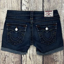 True Religion Joey Cuffed Jean Shorts Sz. 27