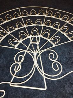 Decorative Victorian Wire stand up fan picture or card holder Frame