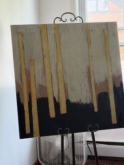 Abstract painting with Easel