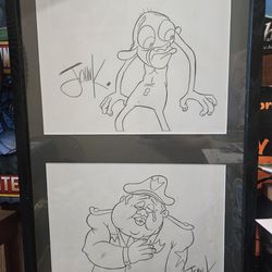Original Ren and Stimpy John K drawings art cartoon