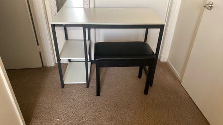 Desk and stool