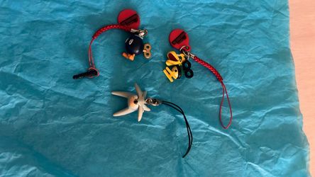 Three Nintendo mini figures for $8.00ready to hunger on phone or back packs no broken no chips all good condition