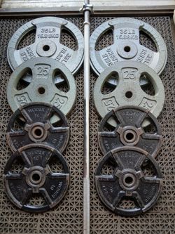 Standard weights plates with FREE Barbell