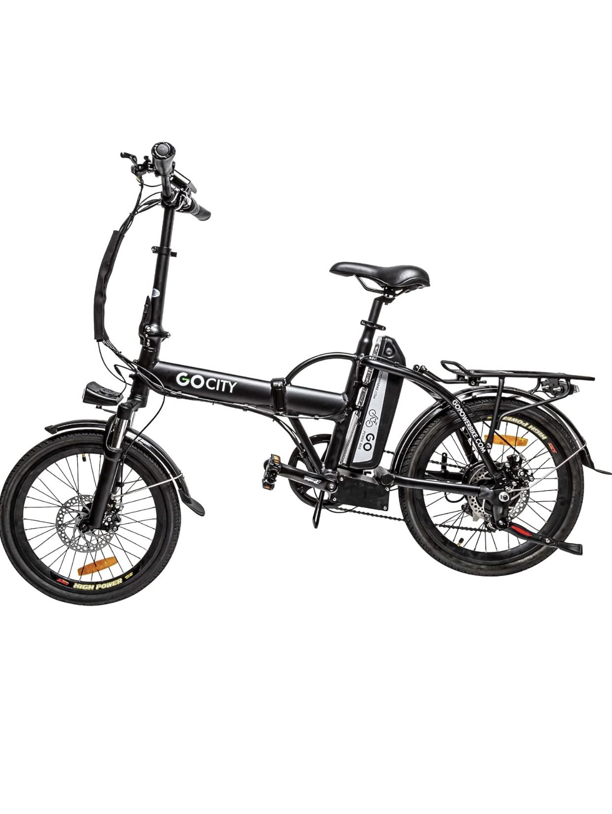 NIB Go Power Folding Electric Bike for Adults, 20” 500W with Removable 48V 10Ah Lithium-Ion Battery