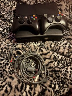 Xbox 360 Console with 2 Controllers and Cables