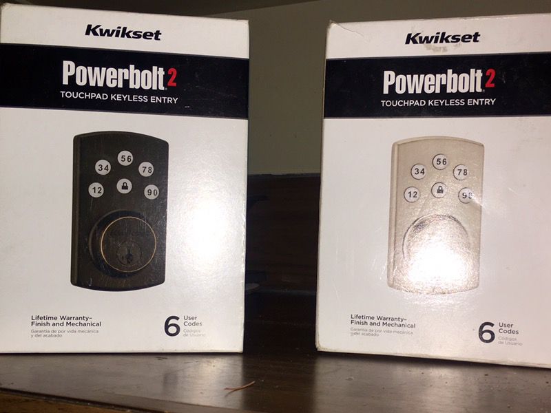 2-Powerbolt Touchpad Electronic Deadbolt in Satin Nickel Kwikset  Powerbolt Touchpad Electronic Deadbolt keyless Entry for Sale in Tacoma,  WA OfferUp