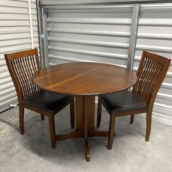 Solid Wood Table With 2 Chairs
