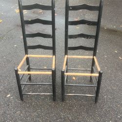 Set Of 2 Ladder Back Chairs
