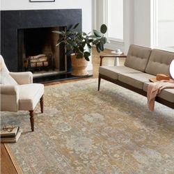 Loloi Chris Loves Julia x Rosemarie ROE-01 Gold / Sand Oriental Area Rug 10'-0" x 12