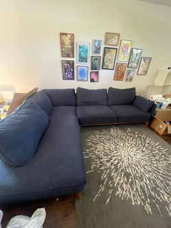 navy blue sectional couch