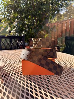 Lv Belt - Mens - Gold Buckle - Brown Strap