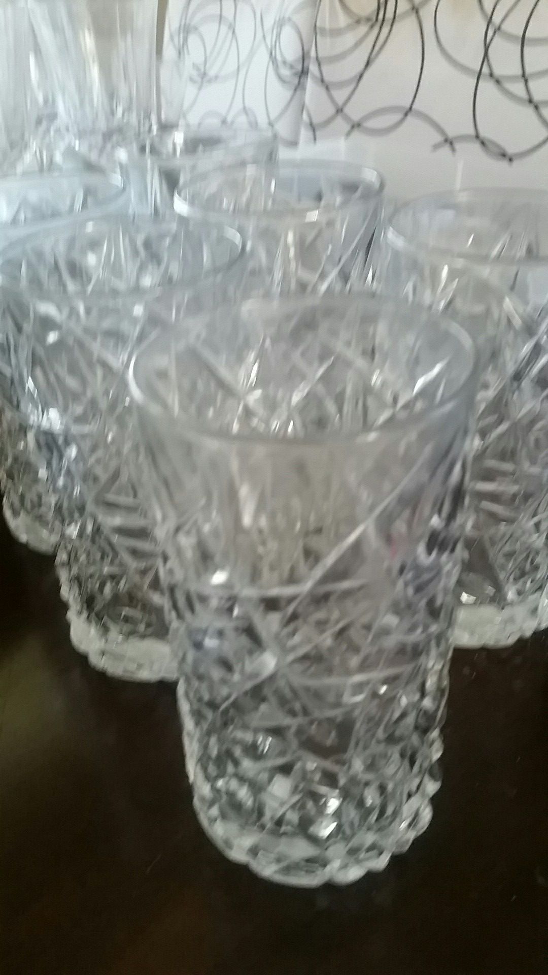 Made in USA crystal . antique glasses