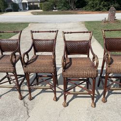 Wicker Wooden Chairs 