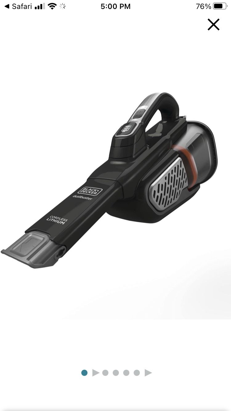 BLACK+DECKER dustbuster Handheld Vacuum, Cordless, AdvancedClean+ , Black (HHVK515J00FF)