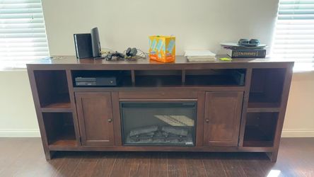 TV Stand with Electric Fireplace Insert