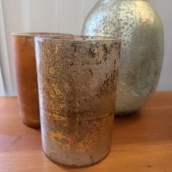 Set Of 3 West Elm Hurricane Vases