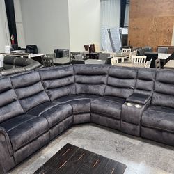 Sectional With 2-power Recliners On Sale!!