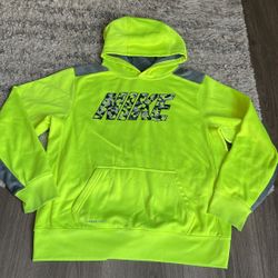 Boys Nike Therms Fit XL Hoodie Sweatshirt Neon