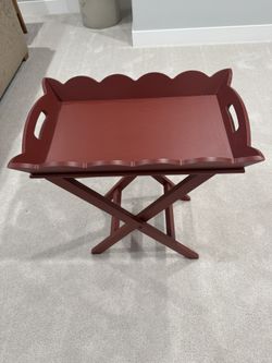 Wooden Serving Tray With Stand