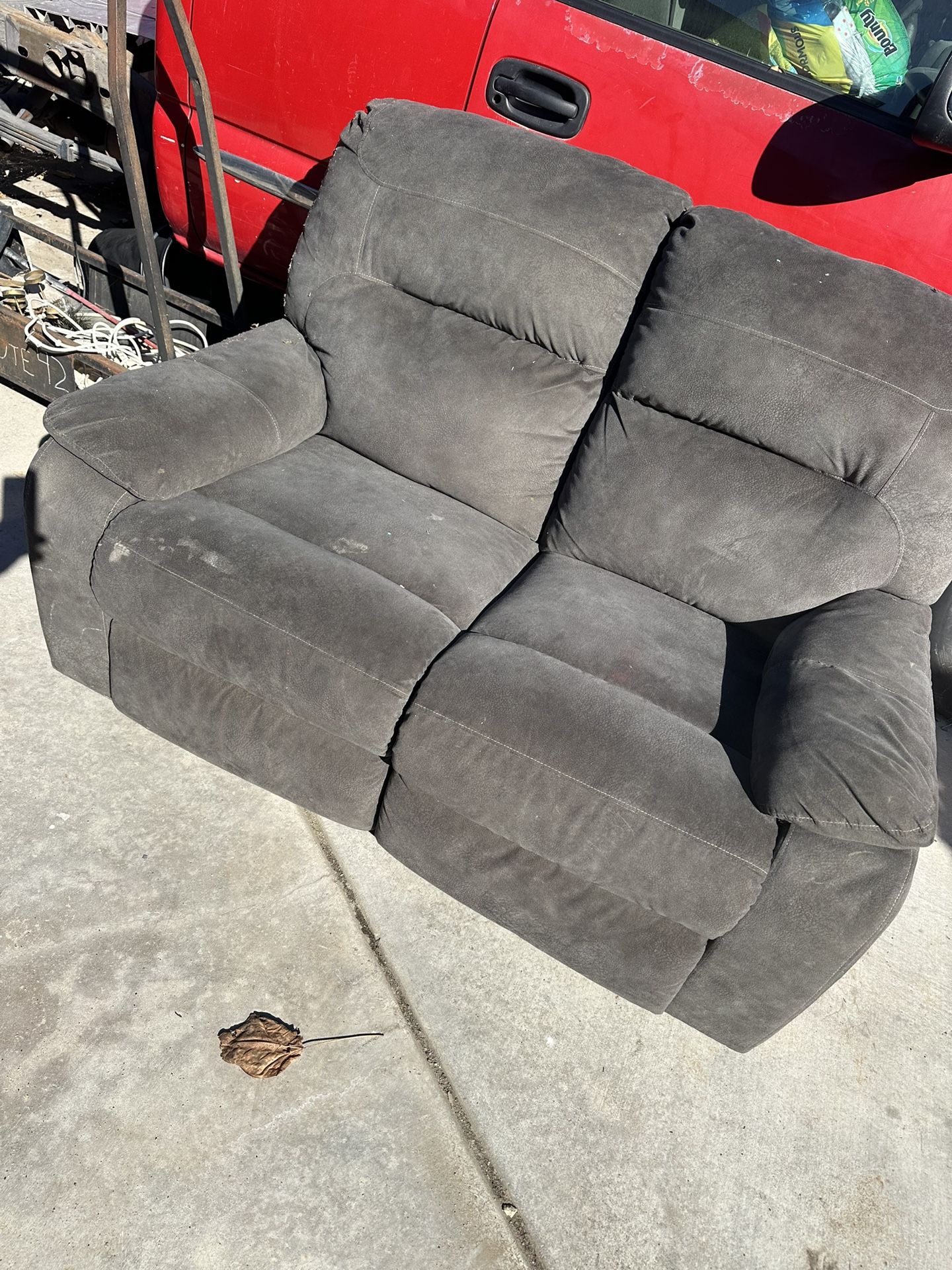 Free Free Free Small Couch W Recliner Seats Stains But Good 