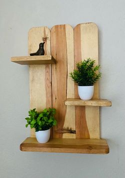 Solid Wood Display Shelf  Handmade
