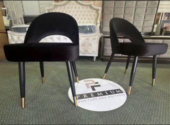 BLACK & GOLD CURVED DINING CHAIRS 🪑 😍🪑