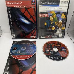 PS2: Spider-Man 1 + Spiderman 2(PlayStation 2)  two Game Bundle Lot