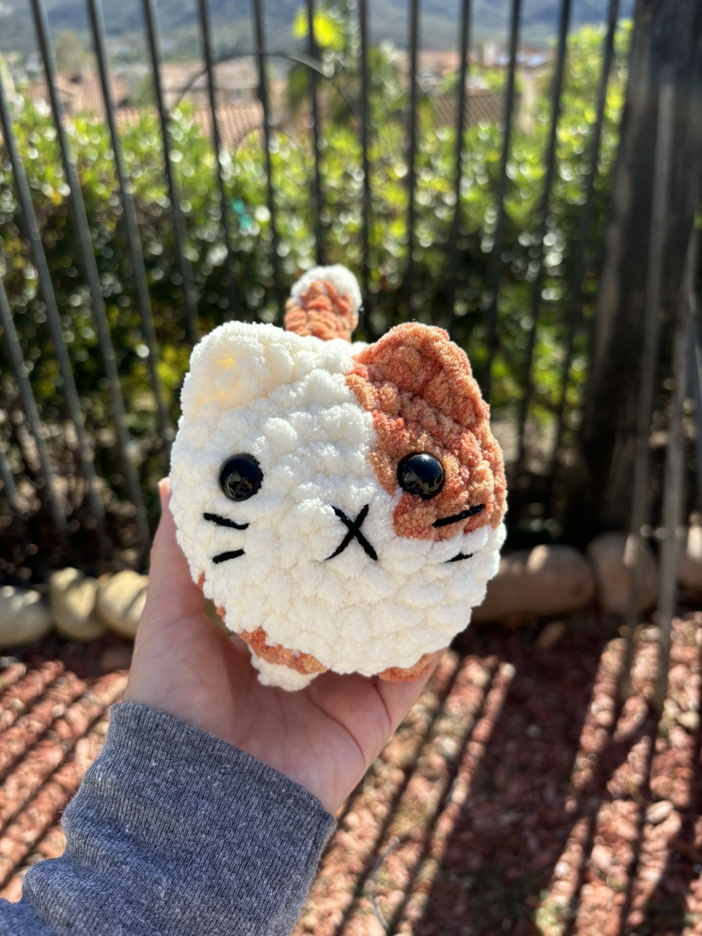 Loaf Cat 🐱 Brown And White Spotted $25 Crochet And Handmade 🧶 