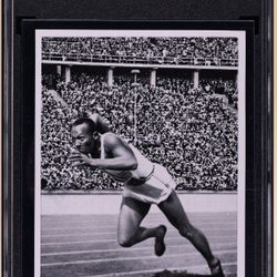(PREVIEW) ⭐ 1936 Reemtsma Jesse Owens ROOKIE #33 – Berlin Olympics Nazi Germany – SGC 2.5 GD+