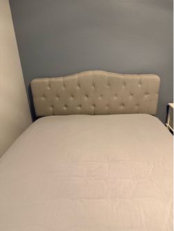 Upholstered Tufted Headboard and Frame