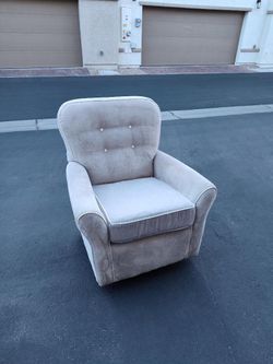 Gray Upholstered Button-Tufted Accent Chair - FREE DELIVERY π