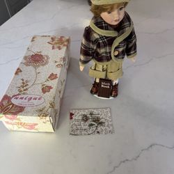 UniQue brand, porcelain doll, Oscar, new