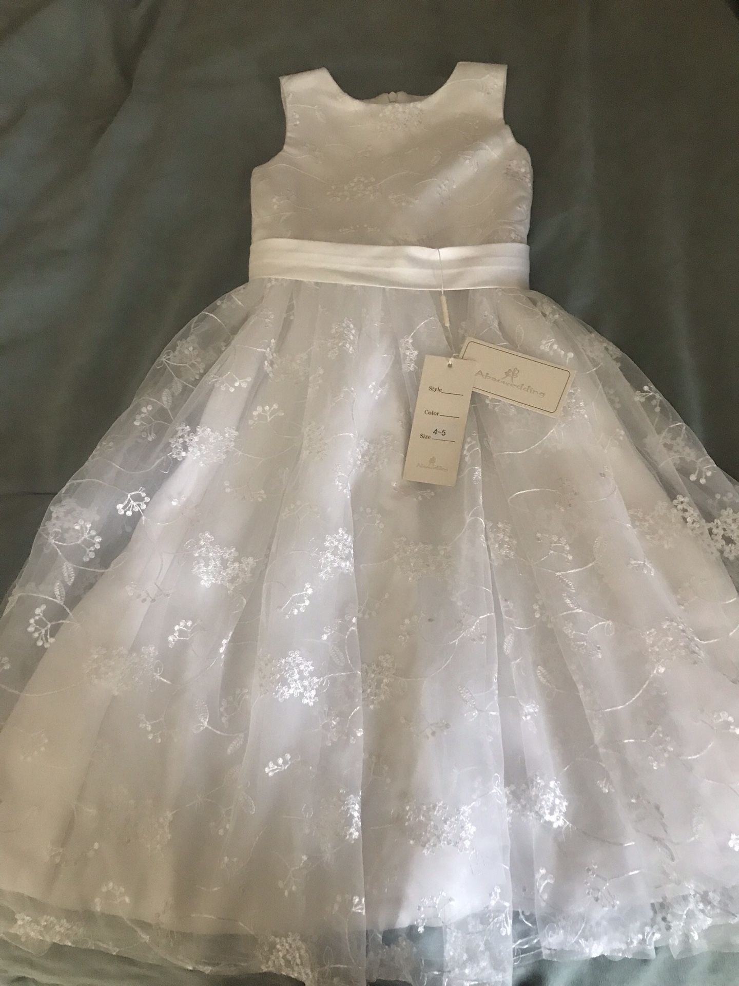 New With Tags Abao Girls Flower Girl Dress Size 4