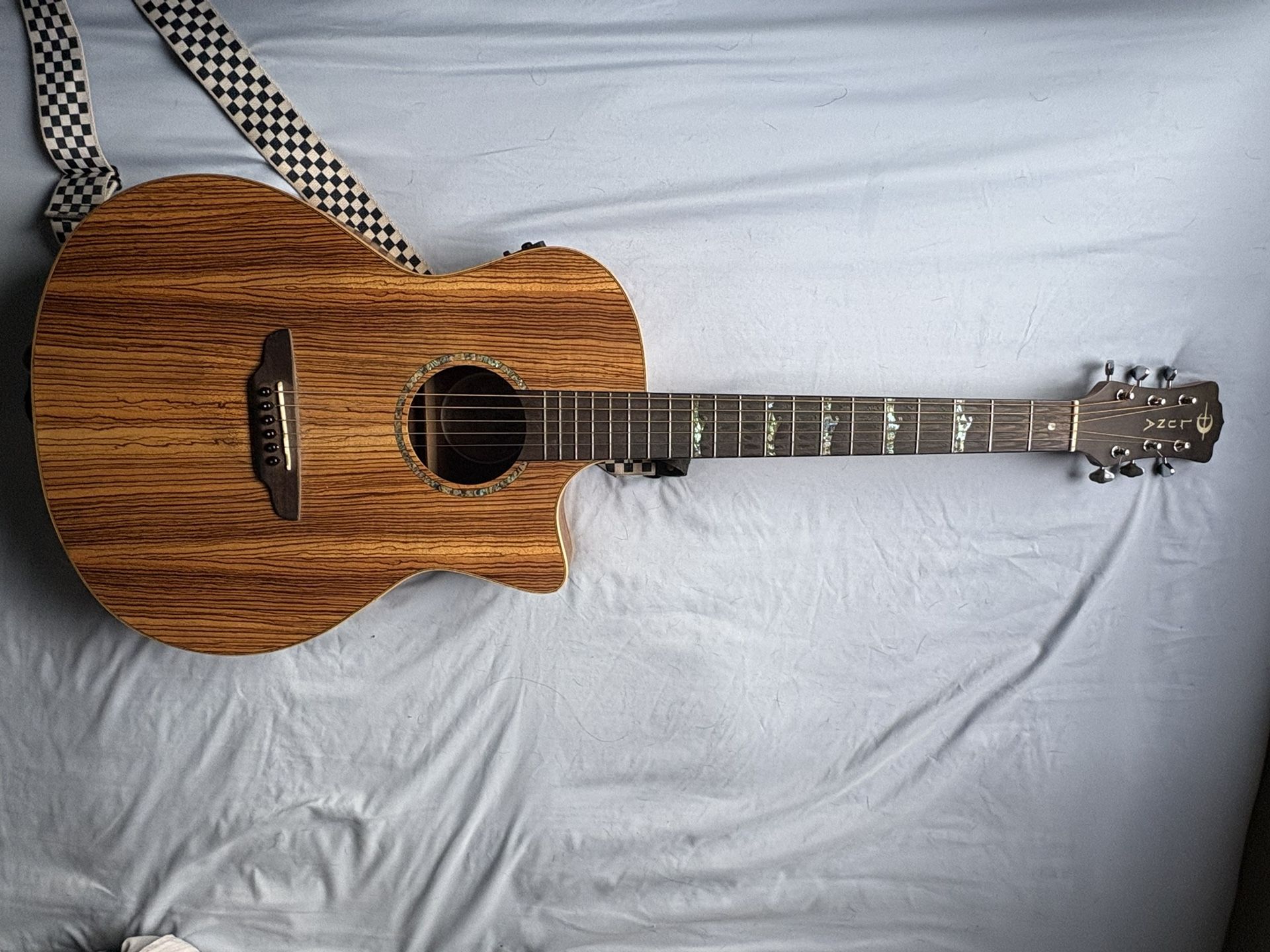 Luna Gypsy Grand Concert Acoustic Electric Guitar