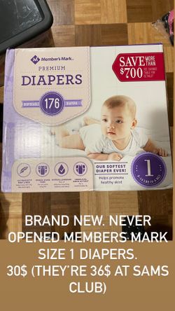 Members Mark Size 1 Diapers Never Opened 