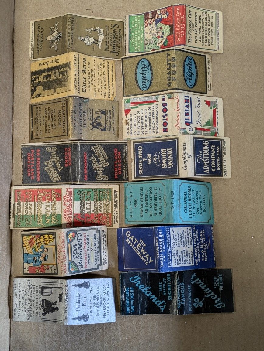 1930s Restaurant Matchbooks