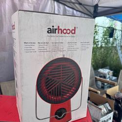 airhood Orange Portable Kitchen Air Cleaner w/ Activated Charcoal Filter and Stainless-steel Oil Filter for Indoor Grilling