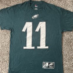Green and white Philadelphia Eagles Michael Vick #11 jersey t-shirt #NFL #Eagles SIZE M