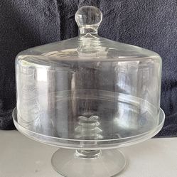 Vintage 1970s West Virginia Glass Cake Plate