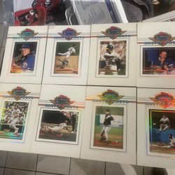 (12) Topps stadium  club baseball photo cards see pic for condition and names $100 for all 